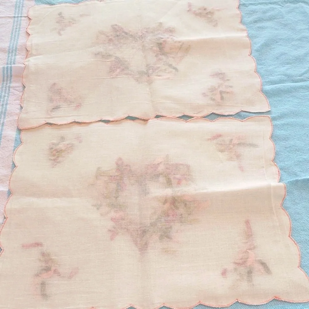 Vintage Ribbon Heart PlaceMat or Decor .Good Condition